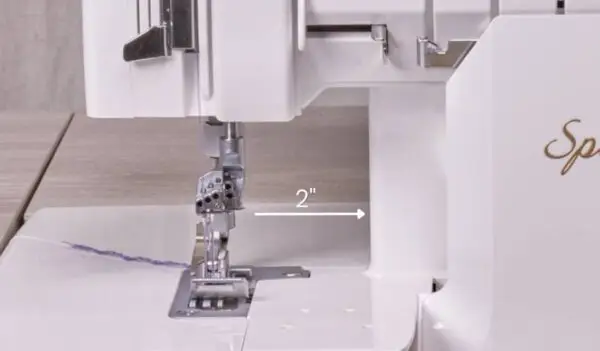 Baby Lock Splendor 8-Thread Serger space to the right of the needle